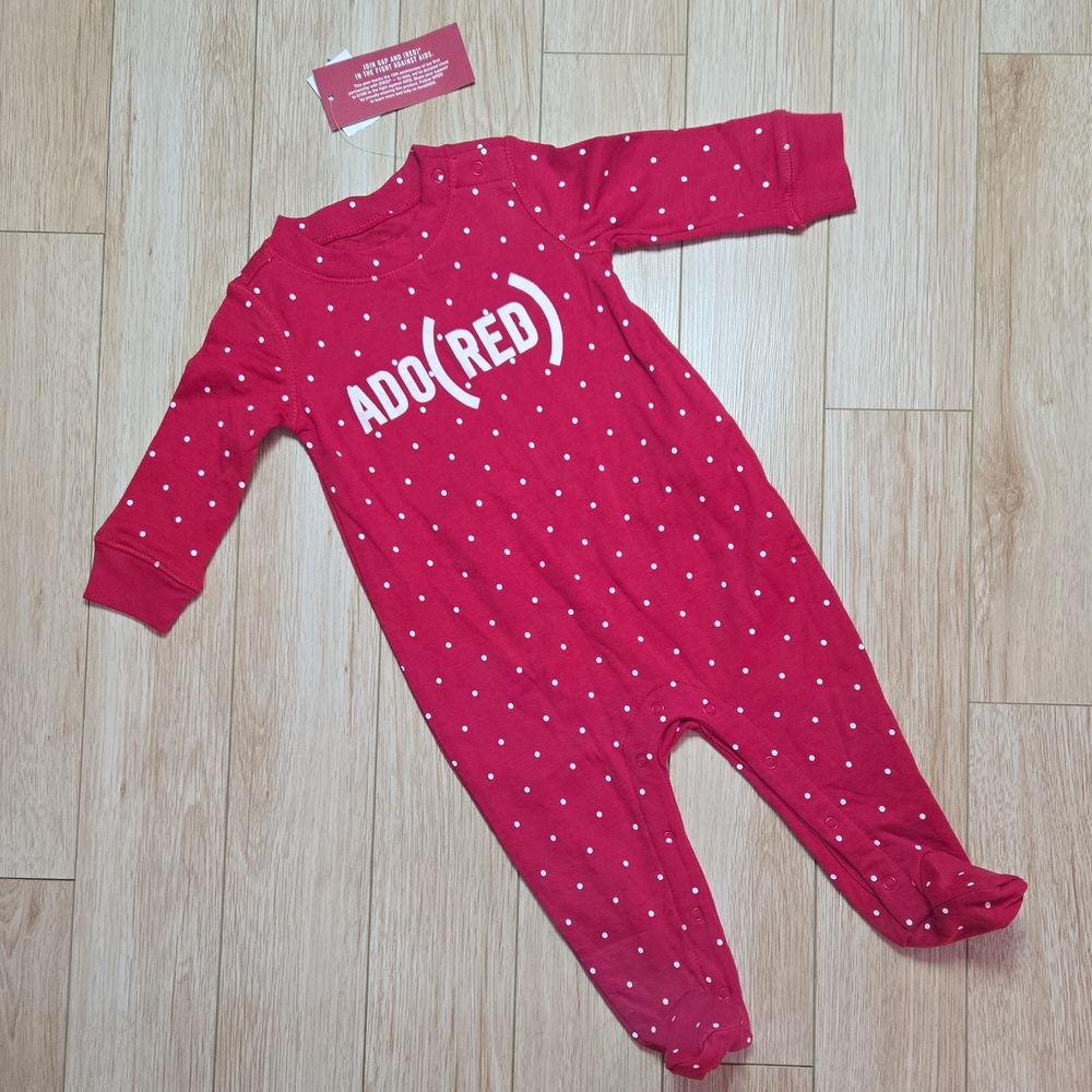 GAP Red and White Polka Dot Kids Footie